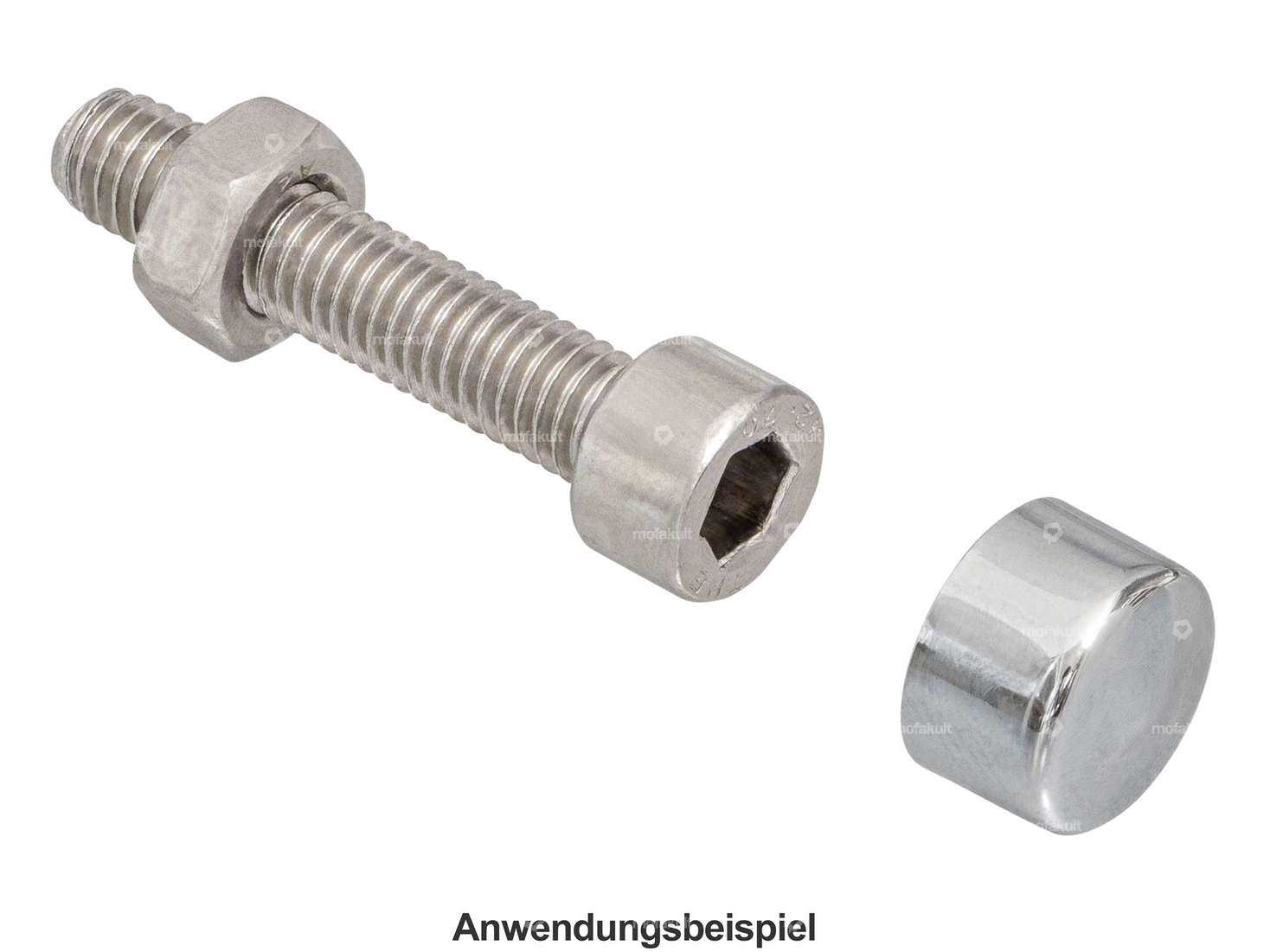 Cover hexagon socket head M8 chrome Carousel Image 3