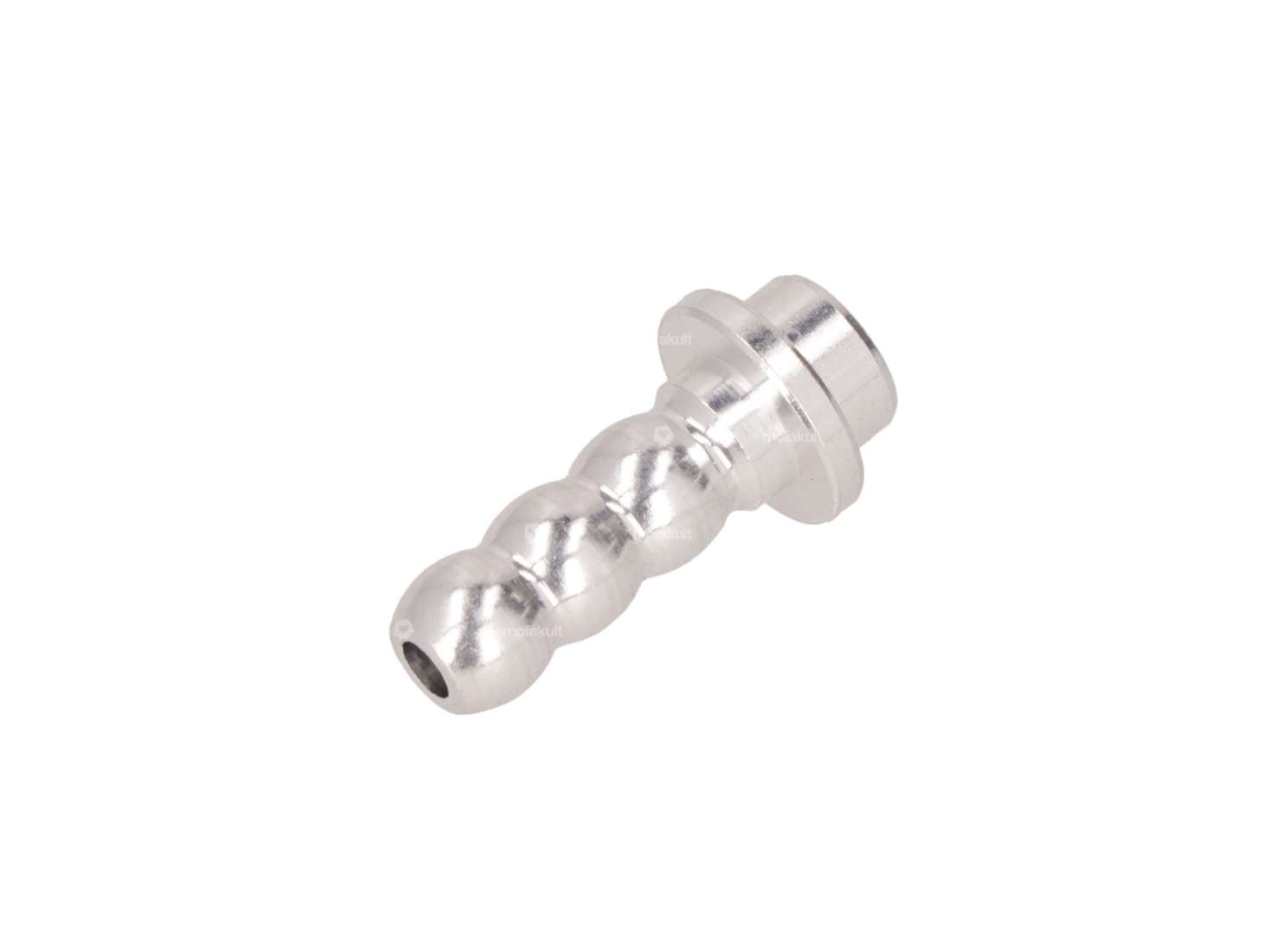 Nipplo per tubo flessibile GPO in alluminio diritto Carousel Image 1