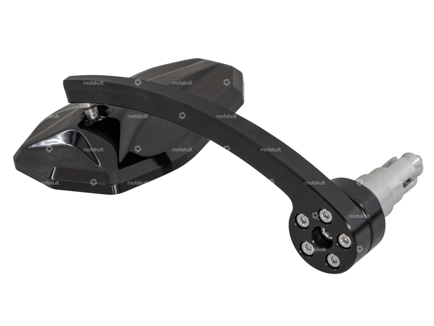 HIGHSIDER mirror CNC "Evo" angular plug-in version black Carousel Image 2