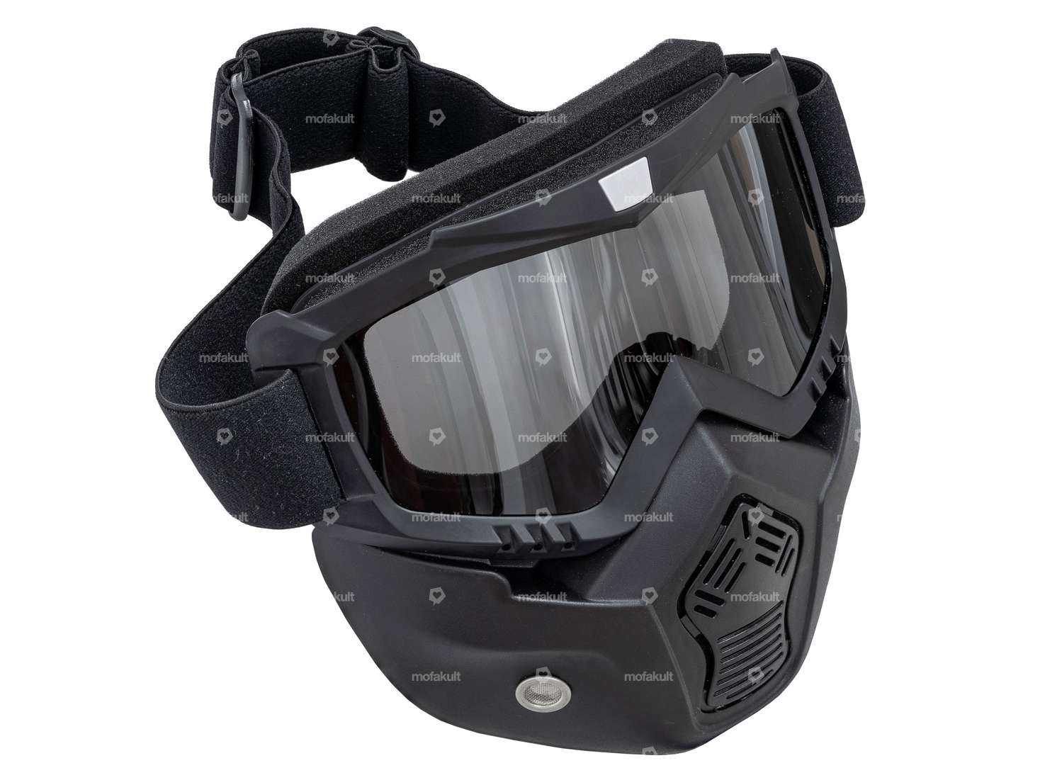 IXS occhiali e maschera jet casco nero Carousel Image 1
