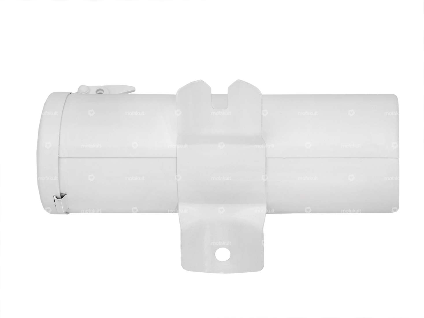 Cassetta degli attrezzi in lamiera rotonda bianca Carousel Image 2