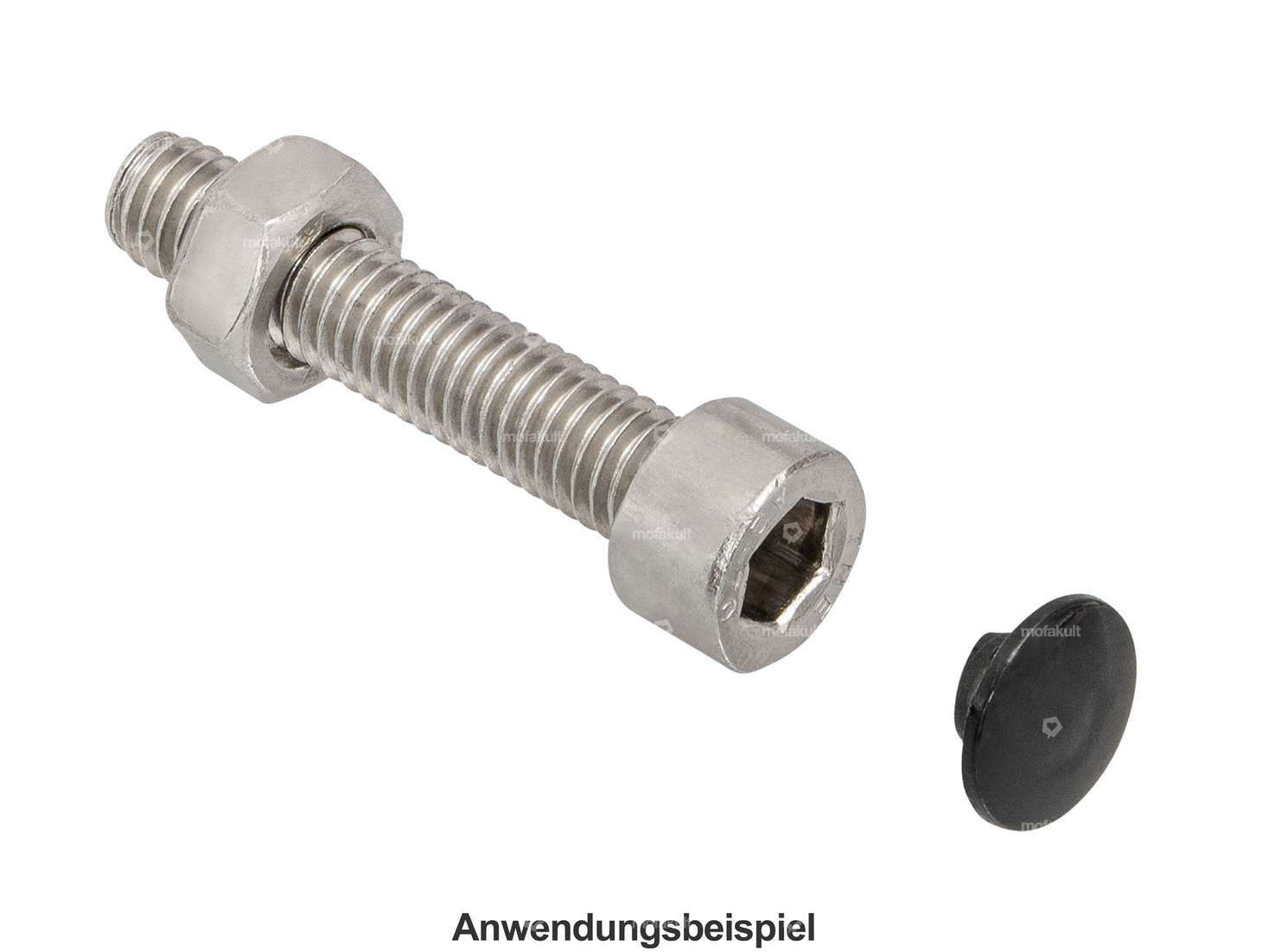 Coperchio SW8 esagonale (M10) nero Carousel Image 3