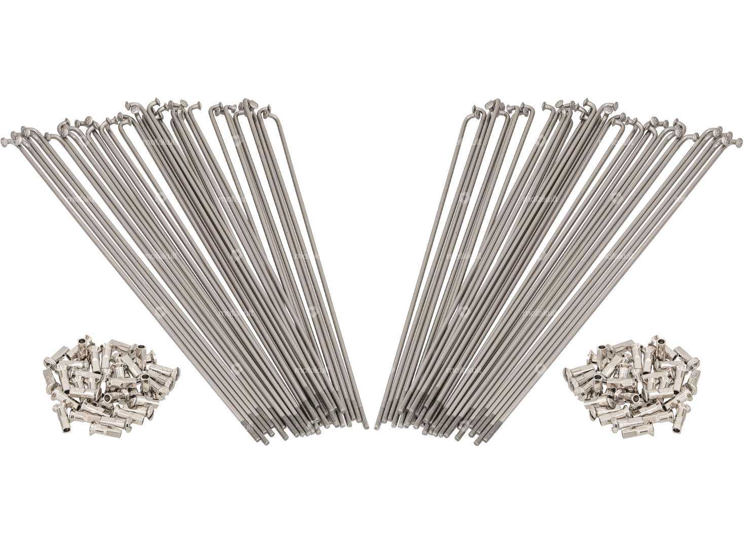 WWS 17" spoke set incl. nipples (HR90 coaster hub) Inox Carousel Image 1