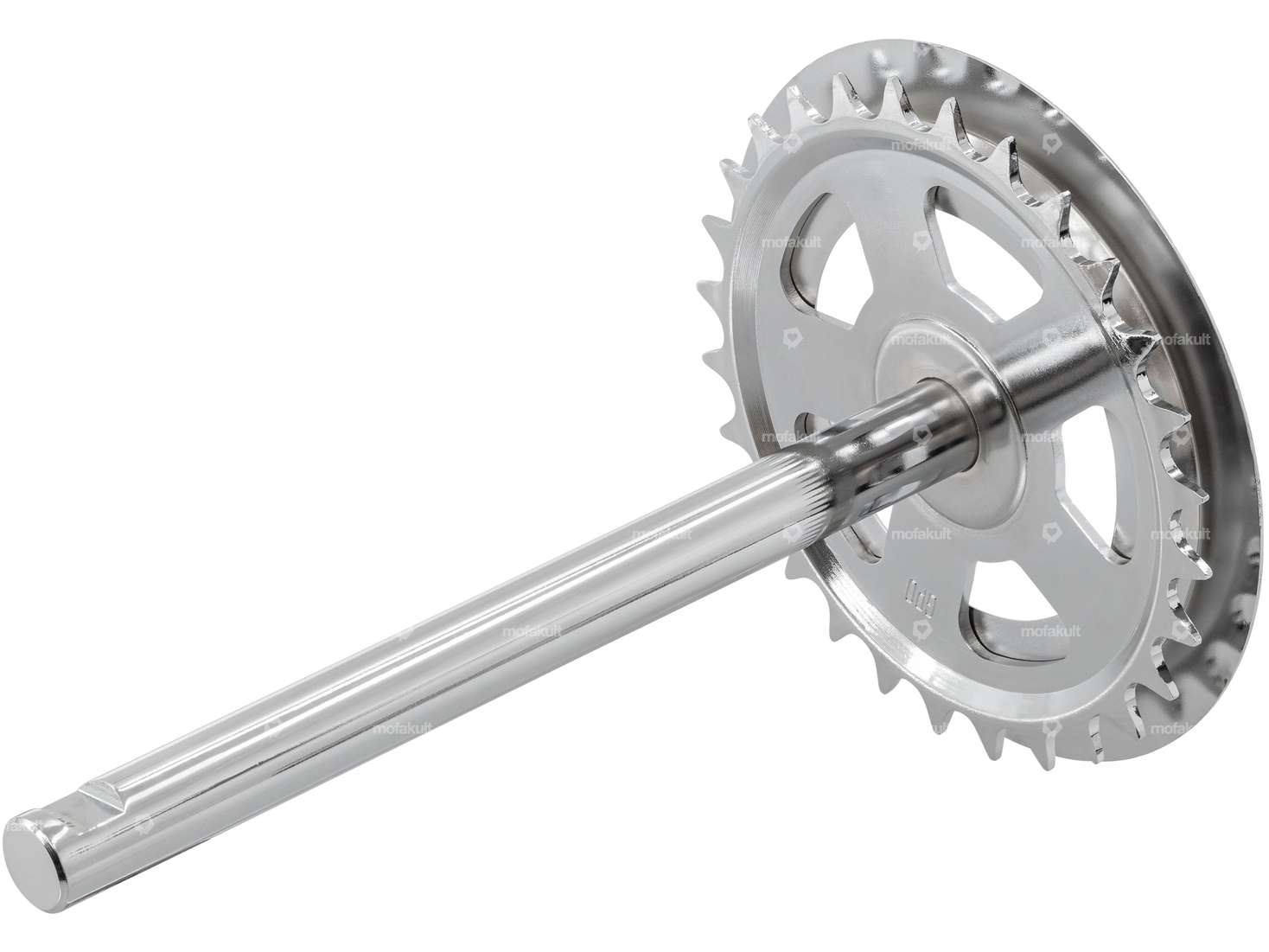 Asse pedale GPO 28 T. cava cromata | Piaggio Ciao Carousel Image 2