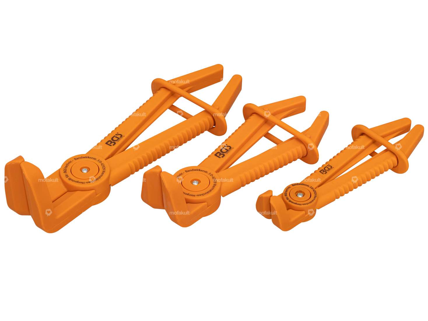 BGS Set di pinze di serraggio (Ø 3 - 24 mm) angolate in plastica Carousel Image 1