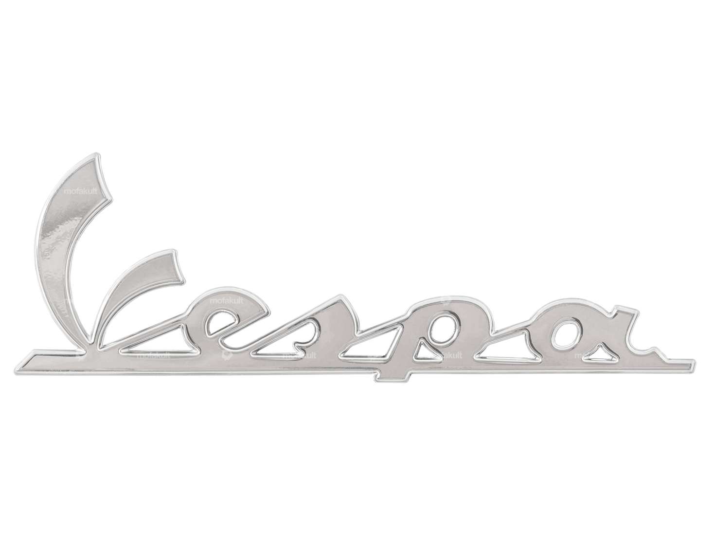 Emblema "Vespa" 150 x 50 mm cromo Carousel Image 1