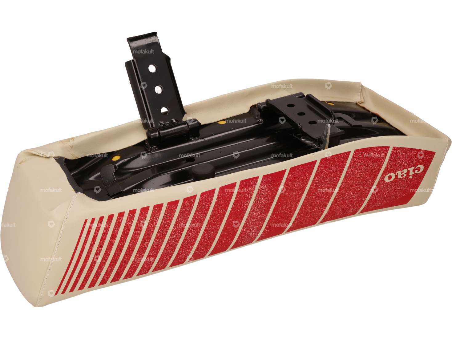 Sitzbank «ciao» beige / rot NOS | Piaggio SI Carousel Image 2