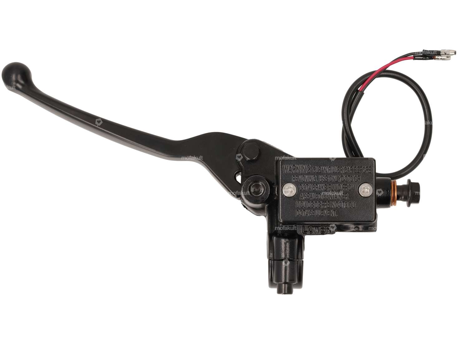 Leva del freno a disco sinistra con serbatoio dell'olio nero Carousel Image 1