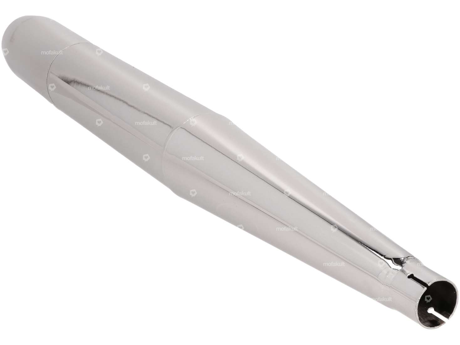 Silenziatore posteriore a sigaro Ø 28 / 70 mm cromato Carousel Image 3