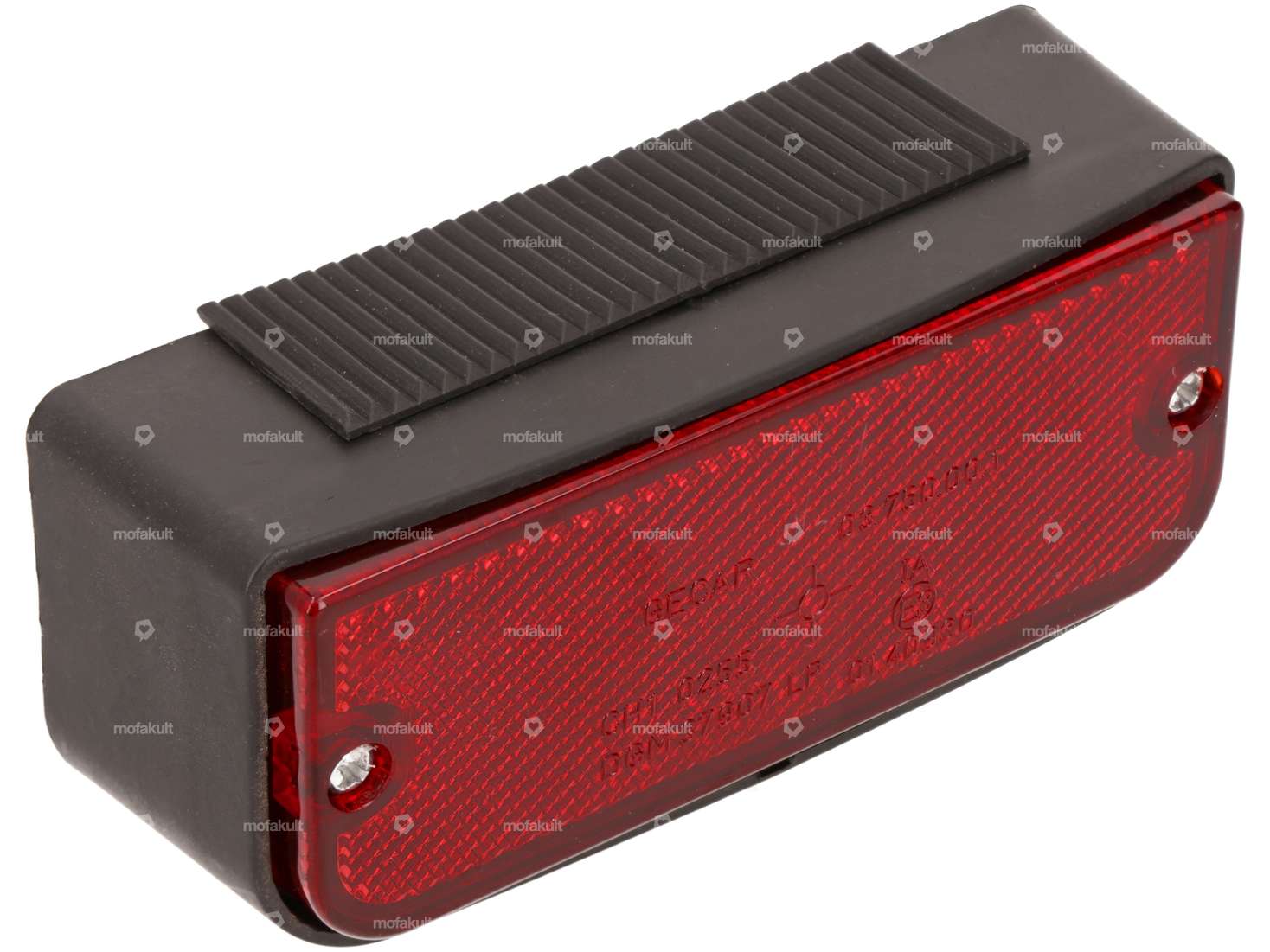 Fanale posteriore nero (budget) con marchio E | Piaggio Ciao PX, C24, Bravo, SUPERbravo Carousel Image 1