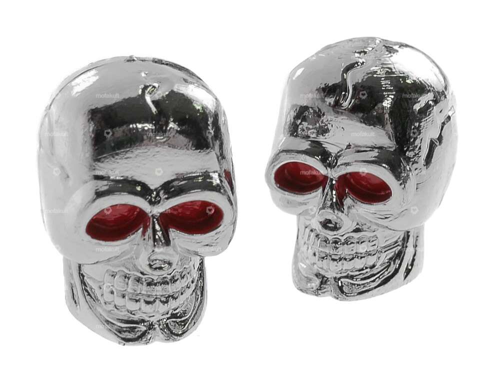 Valve caps skull chrome Carousel Image 1