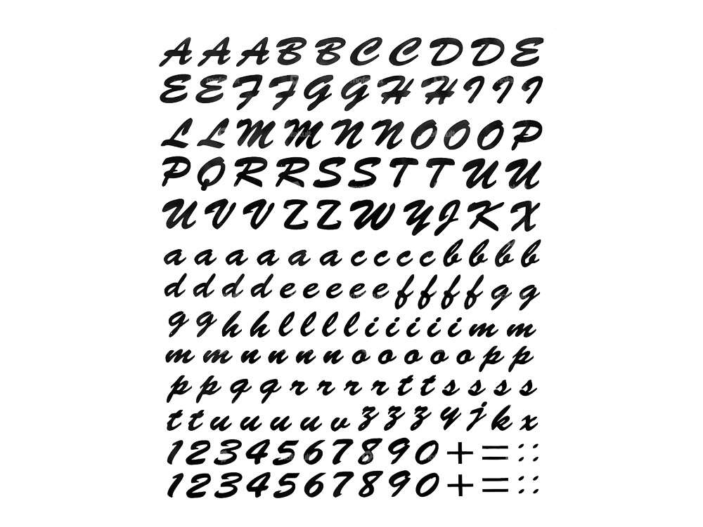 Lettere in foglio adesivo 240 x 200 mm Carousel Image 1