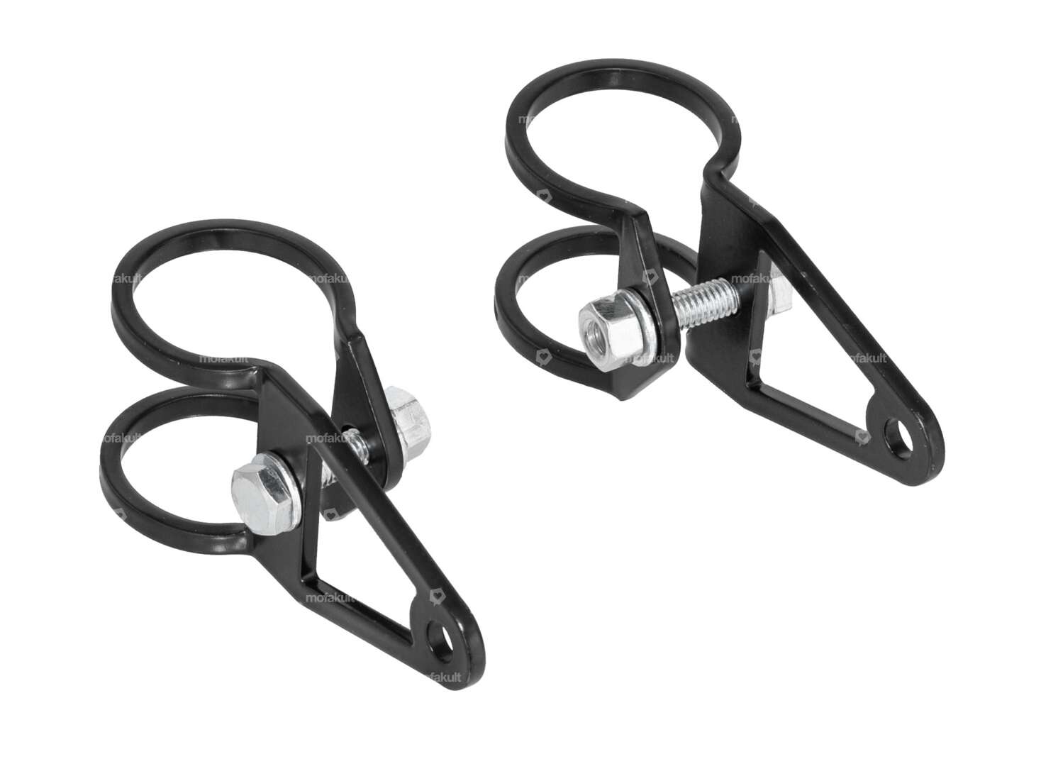 Portalampada EBR Ø 28 mm corto nero liscio Carousel Image 1