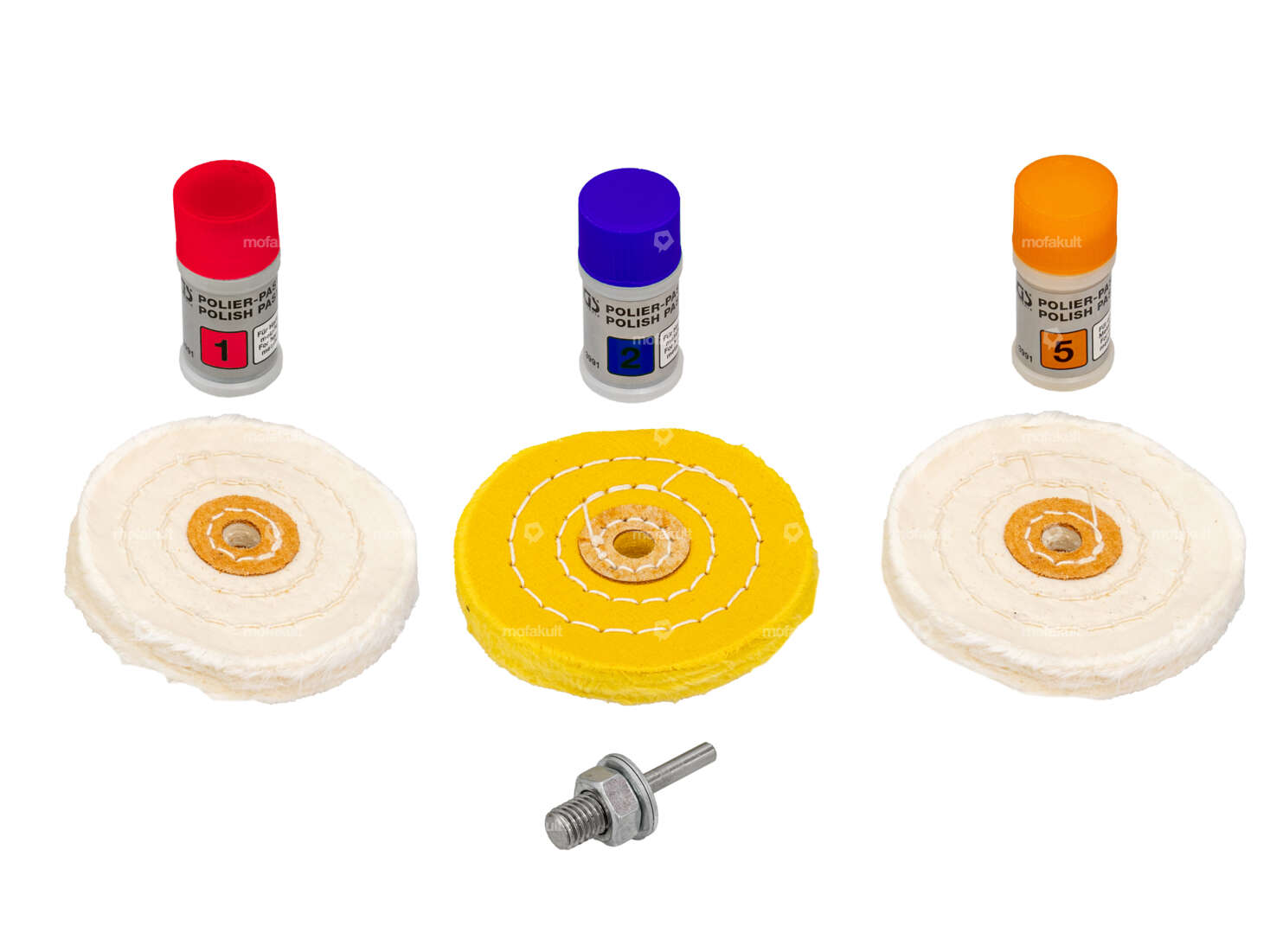 BGS Set di dischi di lucidatura per metalli teneri Ø 100 mm Carousel Image 1