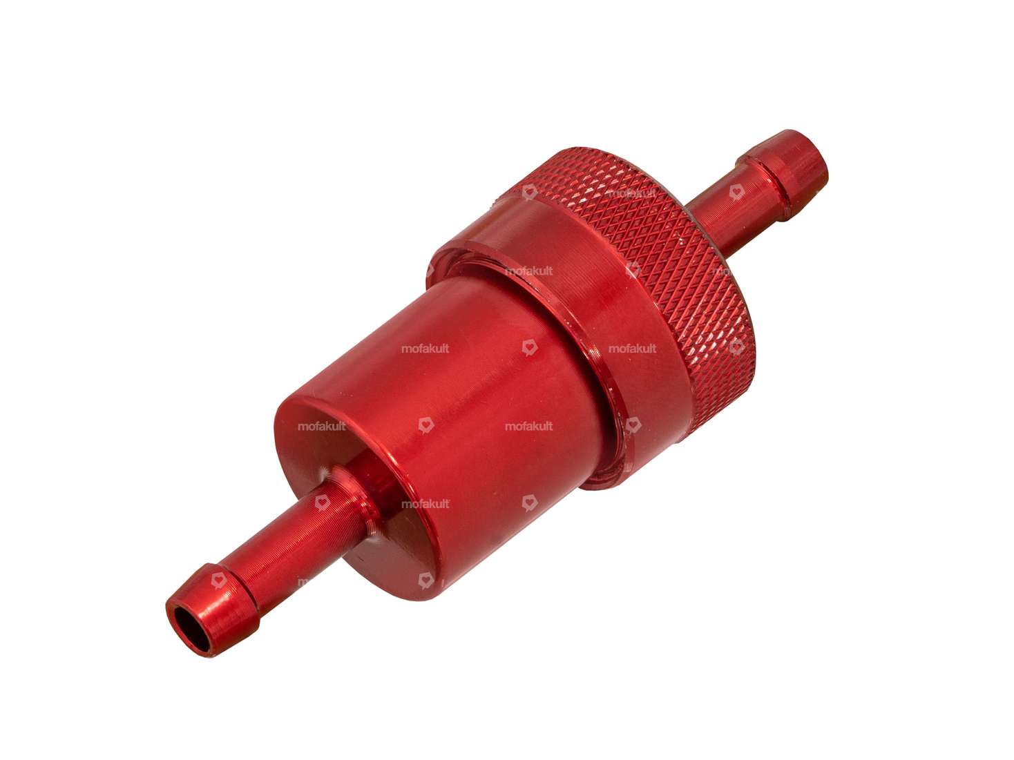 Raccordo filtro carburante GPO 6 mm alluminio rosso (rimovibile) Carousel Image 1