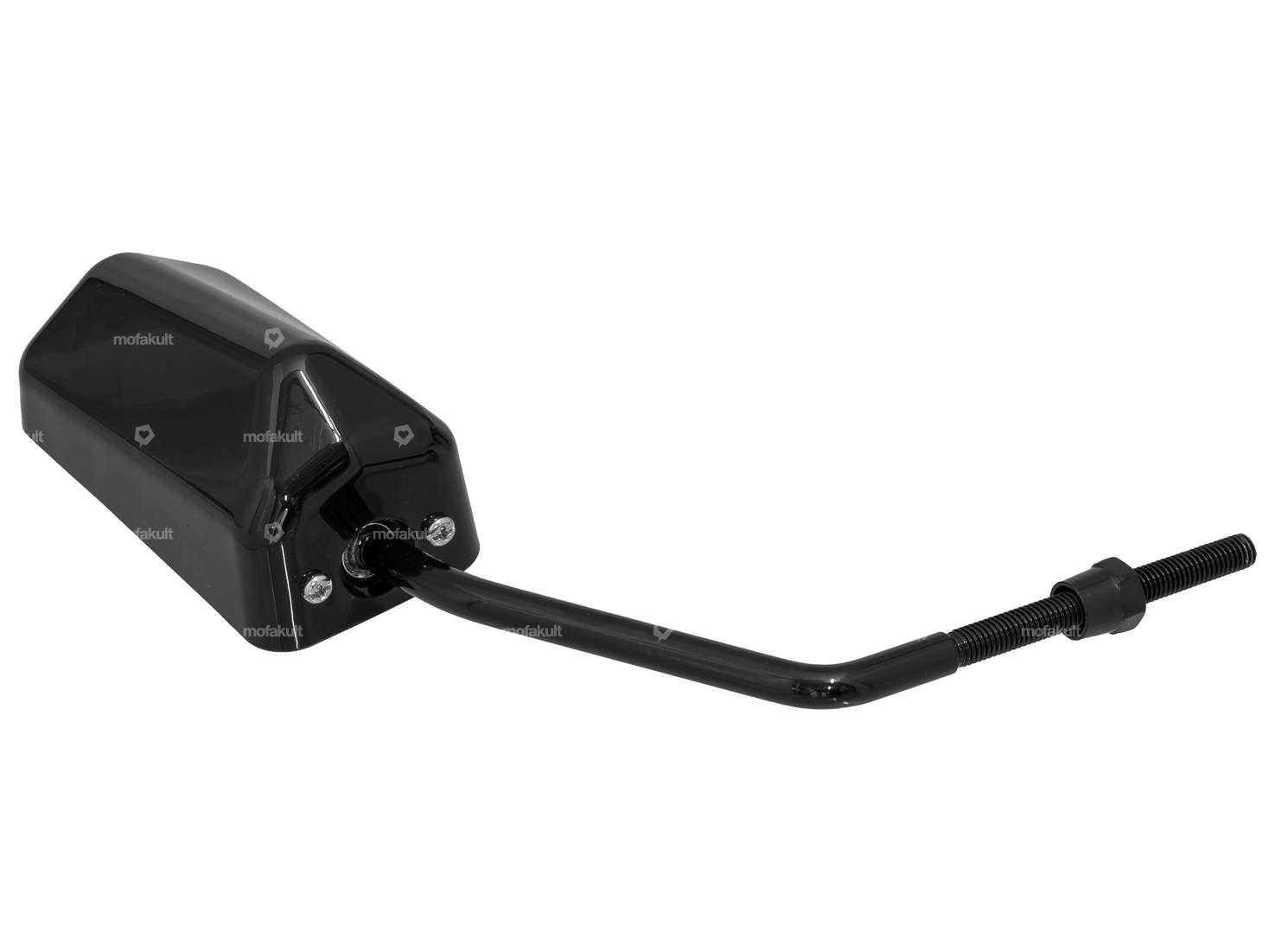 Specchio GPO "stile F1" nero Carousel Image 3