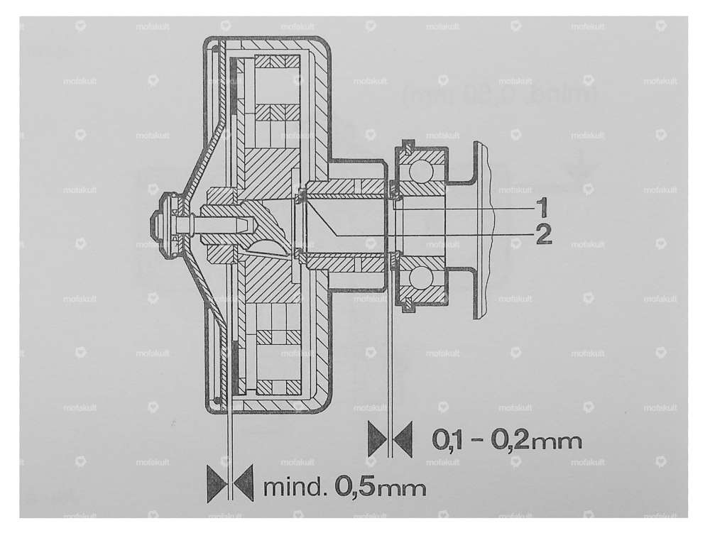 Clutch basket 21 teeth lightened | Puch E50 Carousel Image 3