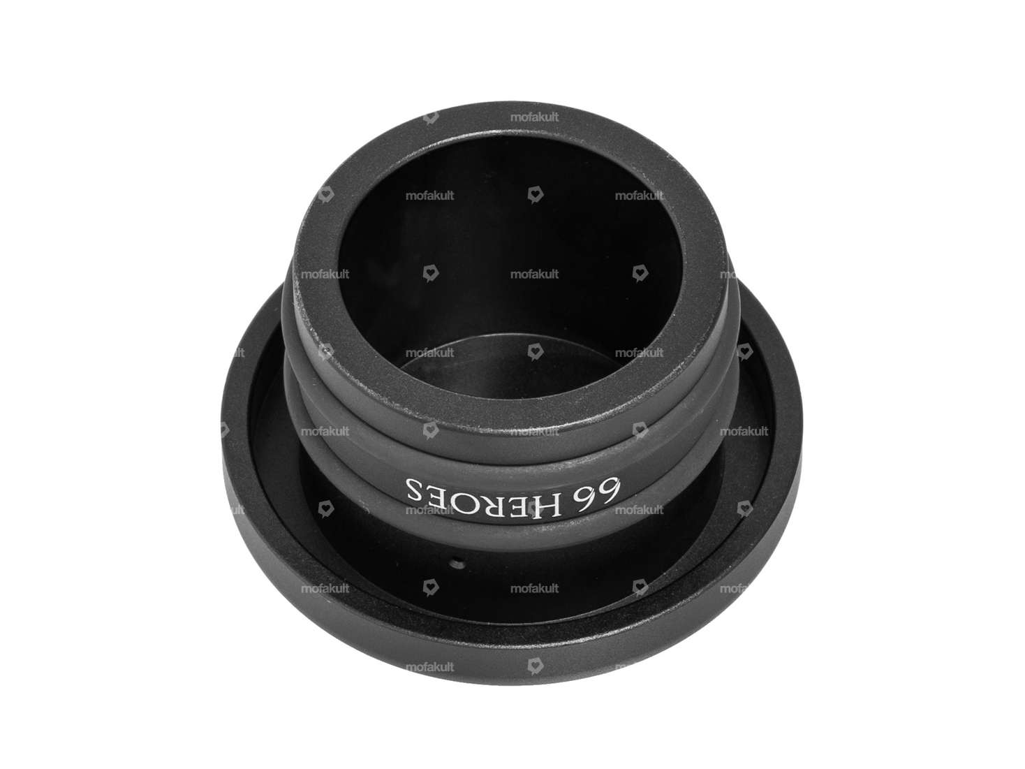 66HEROES Tappo serbatoio alluminio "Piaggio" rotondo nero | Piaggio SI Carousel Image 2