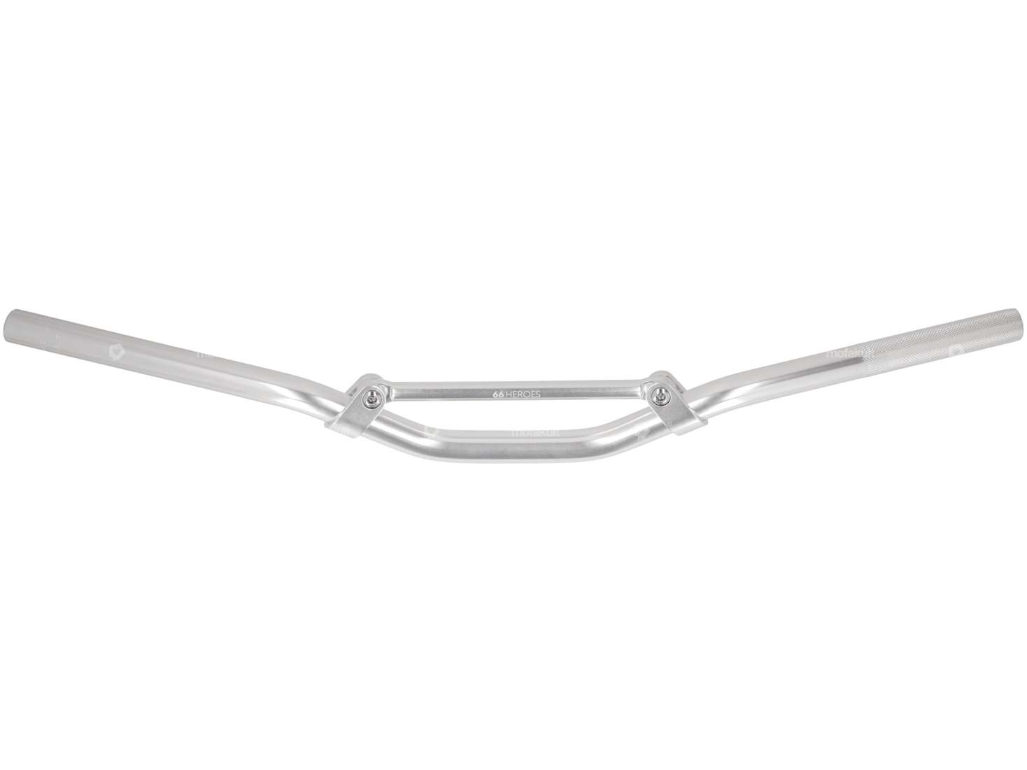 66HEROES racing handlebar fork plate 7 cm aluminum silver Carousel Image 1