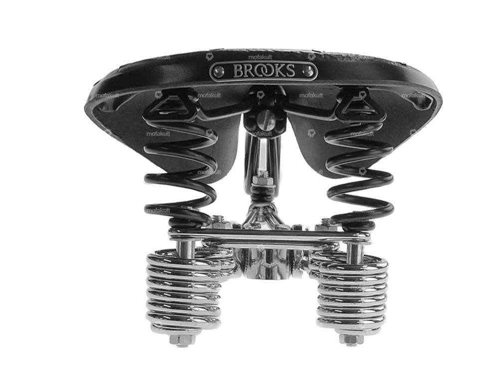 BROOKS sella in pelle nera Carousel Image 4