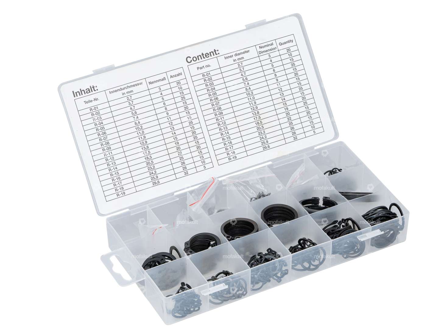 Set di anelli di sicurezza esterni BGS 300 pz. Carousel Image 1