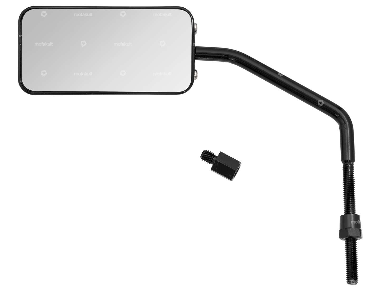 Specchio GPO "stile F1" nero Carousel Image 1