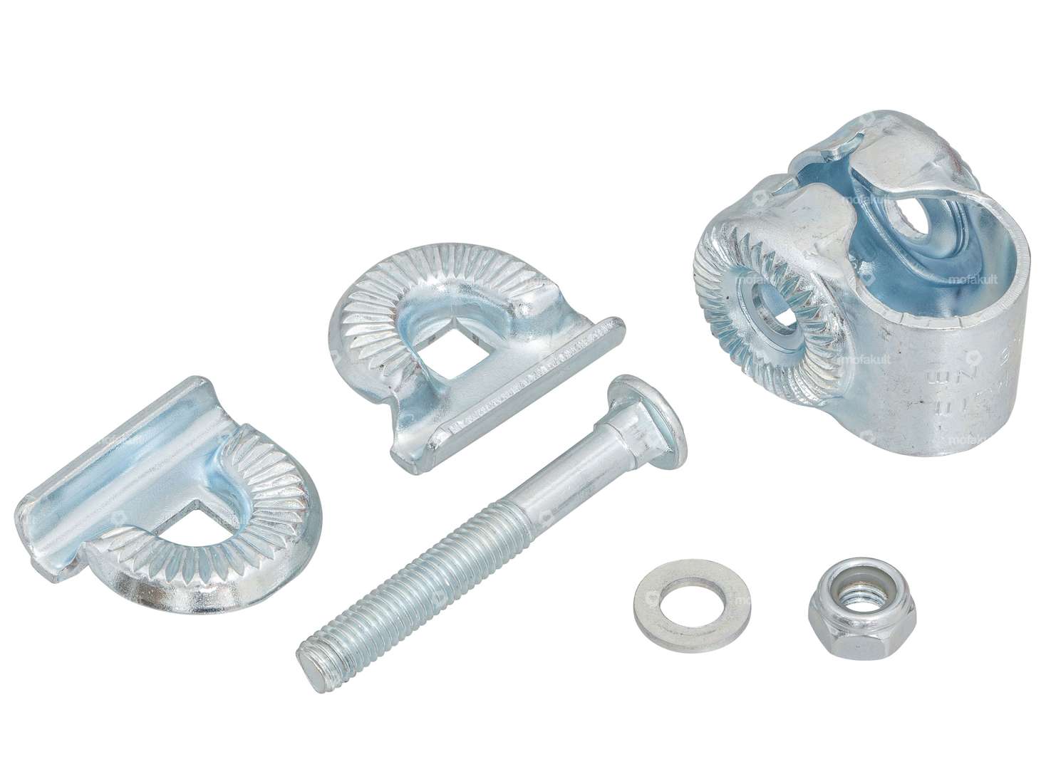 Morsetto a sella zincato (per guide tonde) Carousel Image 2