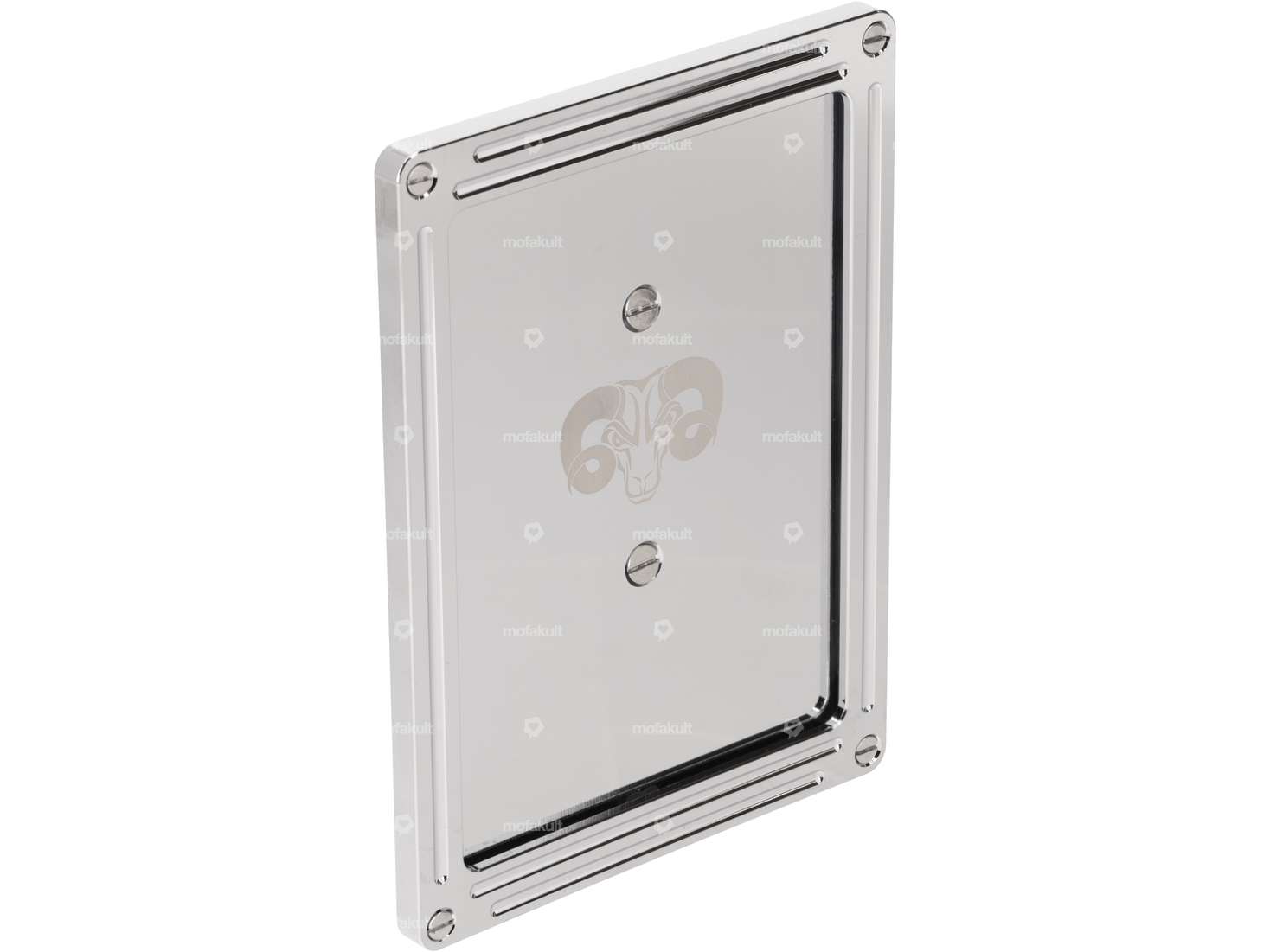 66HEROES Cornice portanumero cromata personalizzata (versione CH) Carousel Image 1