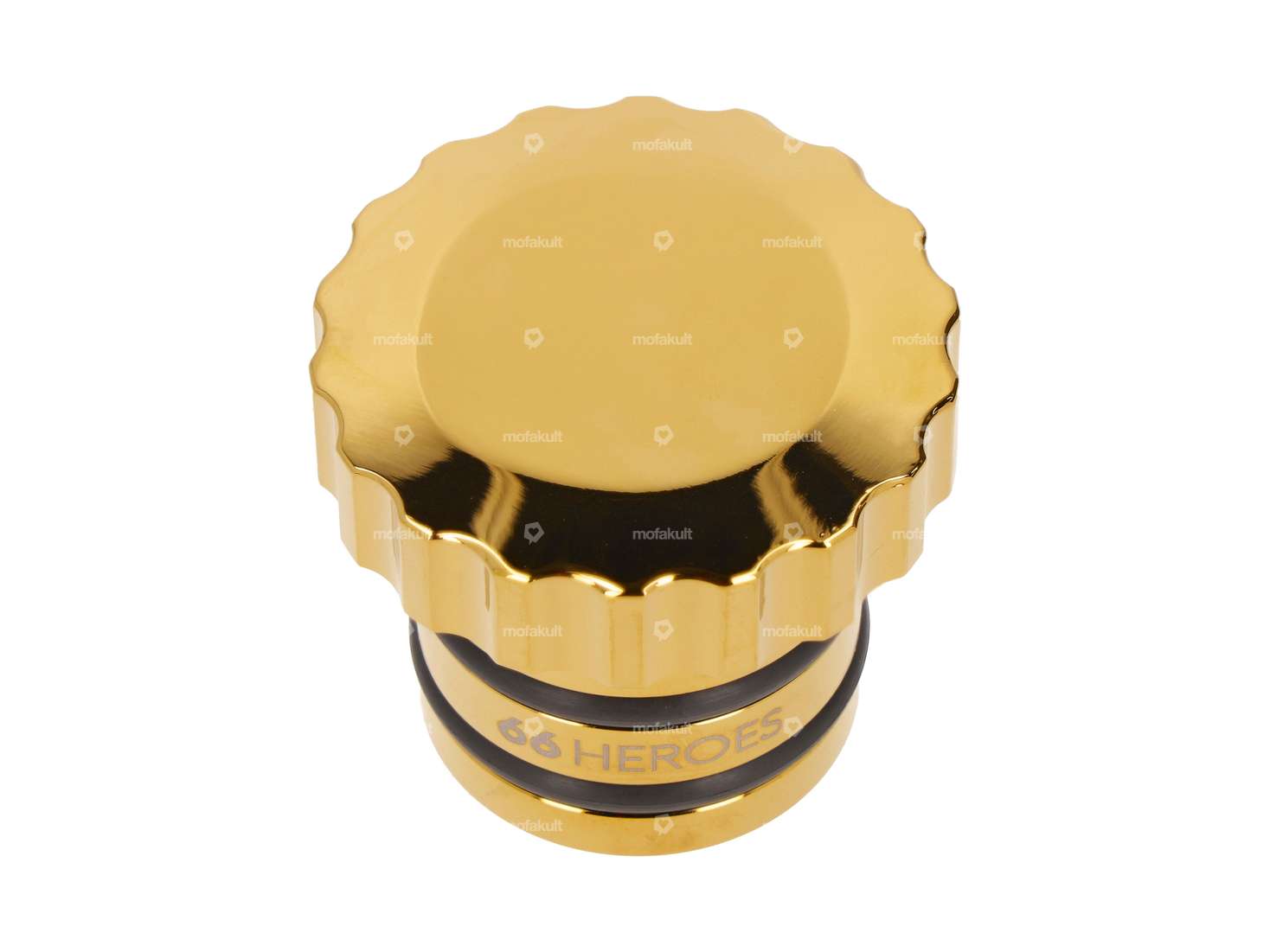 66HEROES Gas cap corrugated gold | Piaggio Ciao, Bravo Carousel Image 1