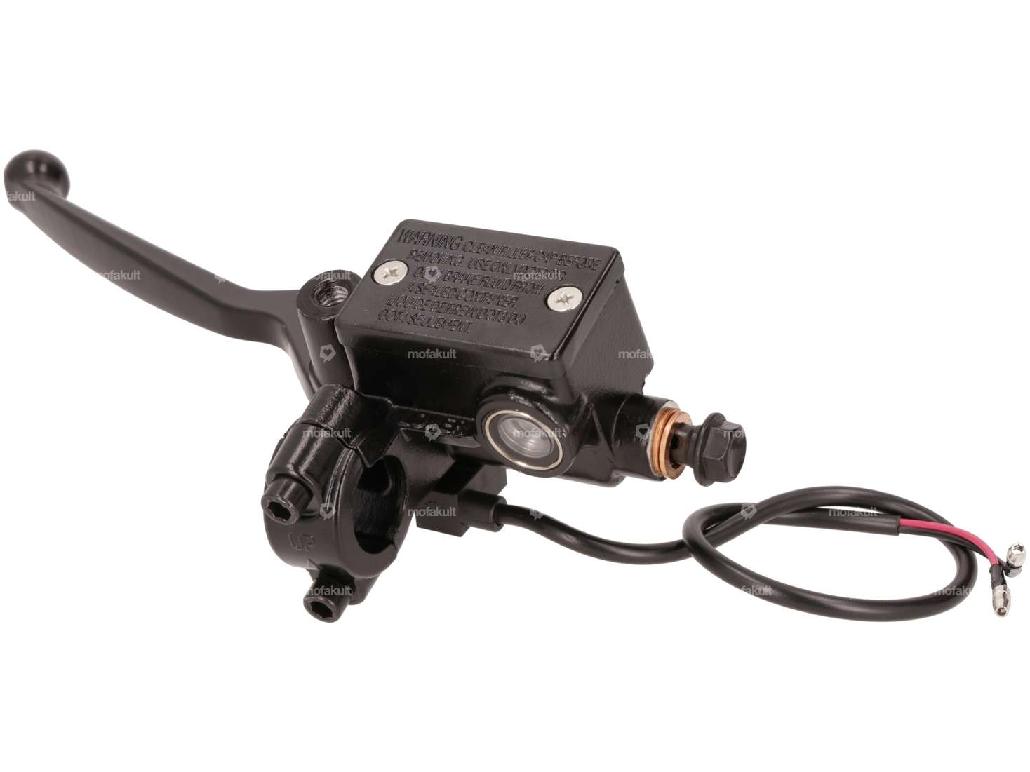 Leva del freno a disco sinistra con serbatoio dell'olio nero Carousel Image 2