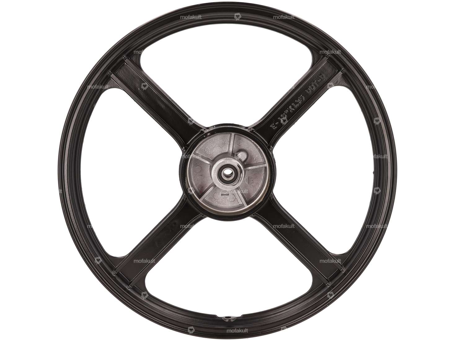 Set ruote 16" nero fuso (4 razze) riproduzione | Piaggio Bravo Carousel Image 2