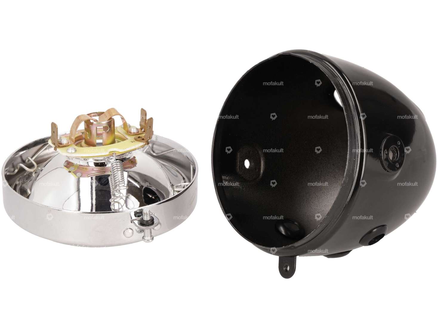 Eierlampe Ø 103 mm (seitliche Befestigung) schwarz / Chrom Carousel Image 3