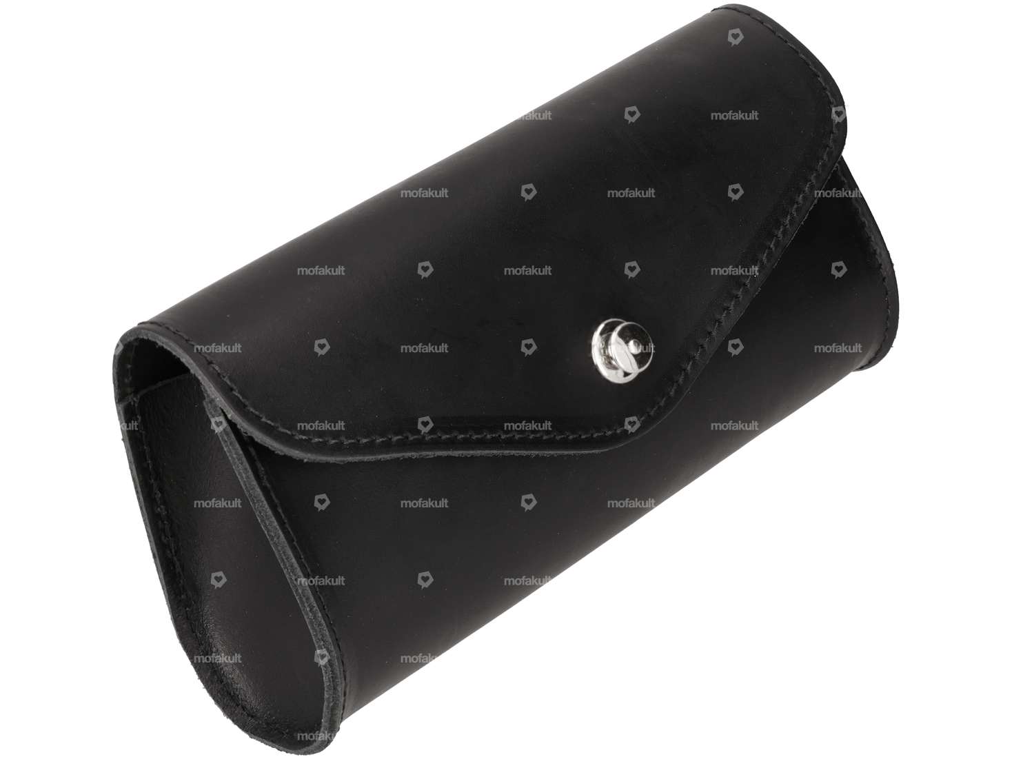 Borsa a tracolla in vera pelle nera Carousel Image 1