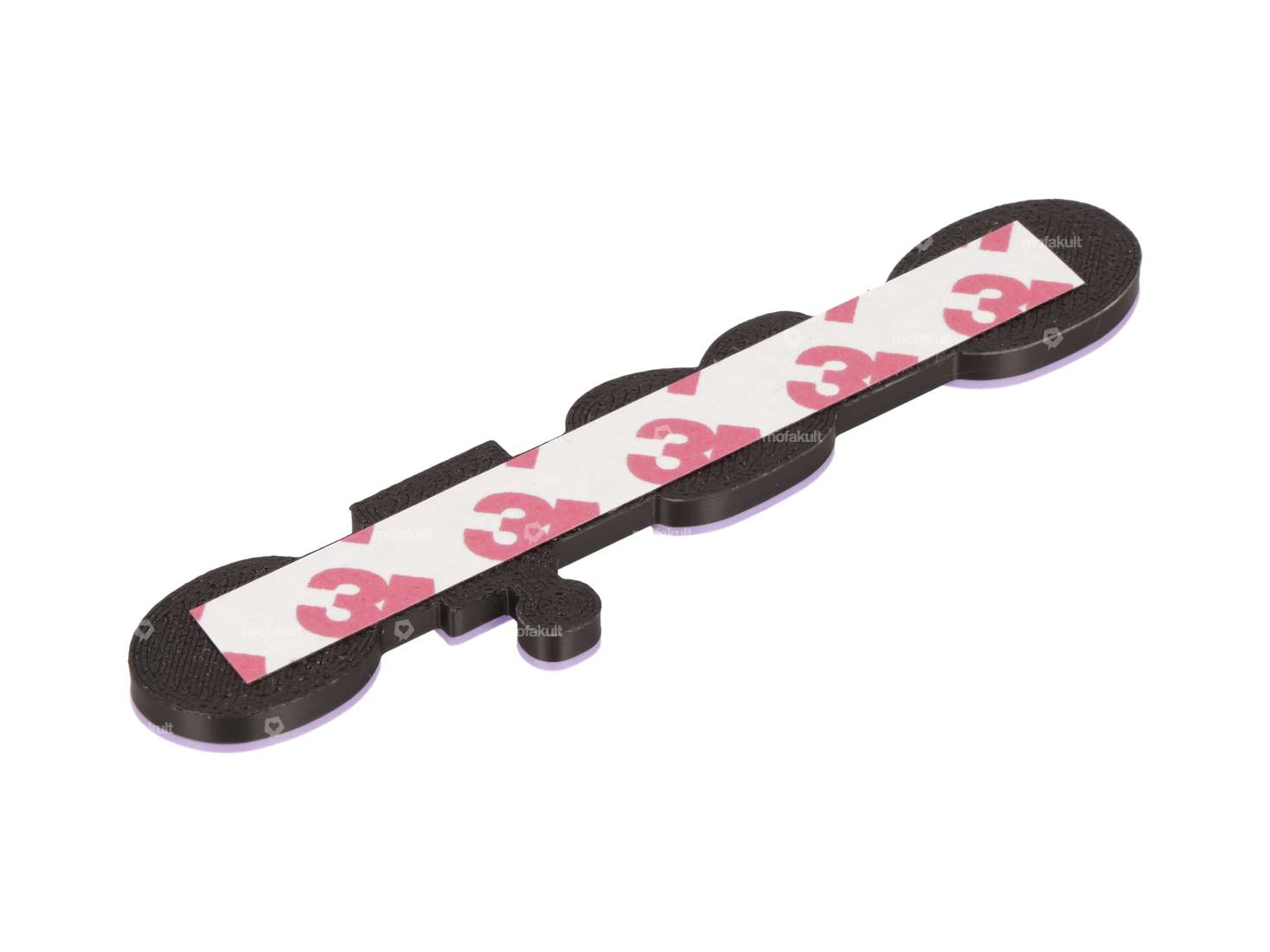 Emblema "ciao" in plastica 3D viola/nero Carousel Image 2