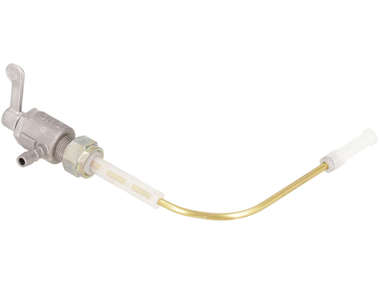 Rubinetto benzina OMG orizzontale M12x1 uscita leva metallo | Piaggio Ciao Carousel Image 2