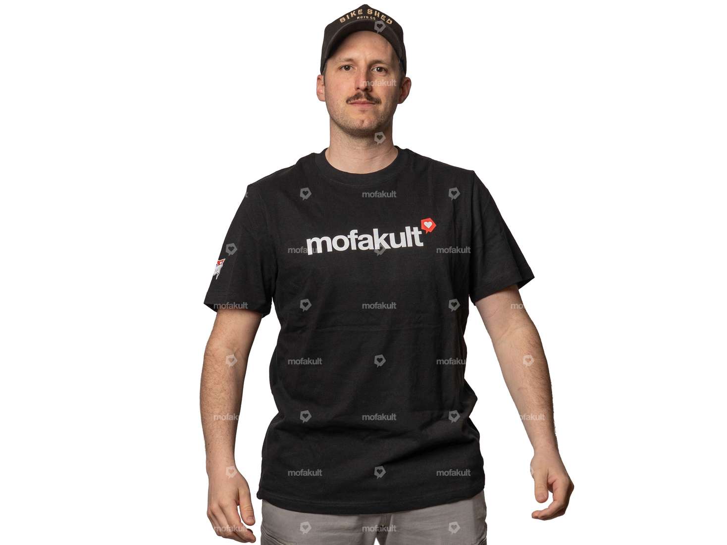 Maglietta mk-Merch "Heart" nero Carousel Image 1