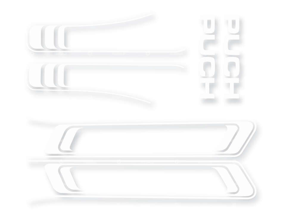 Klebersatz Tank & Rahmen weiss / PVC-Transparent | Puch Maxi S Carousel Image 1