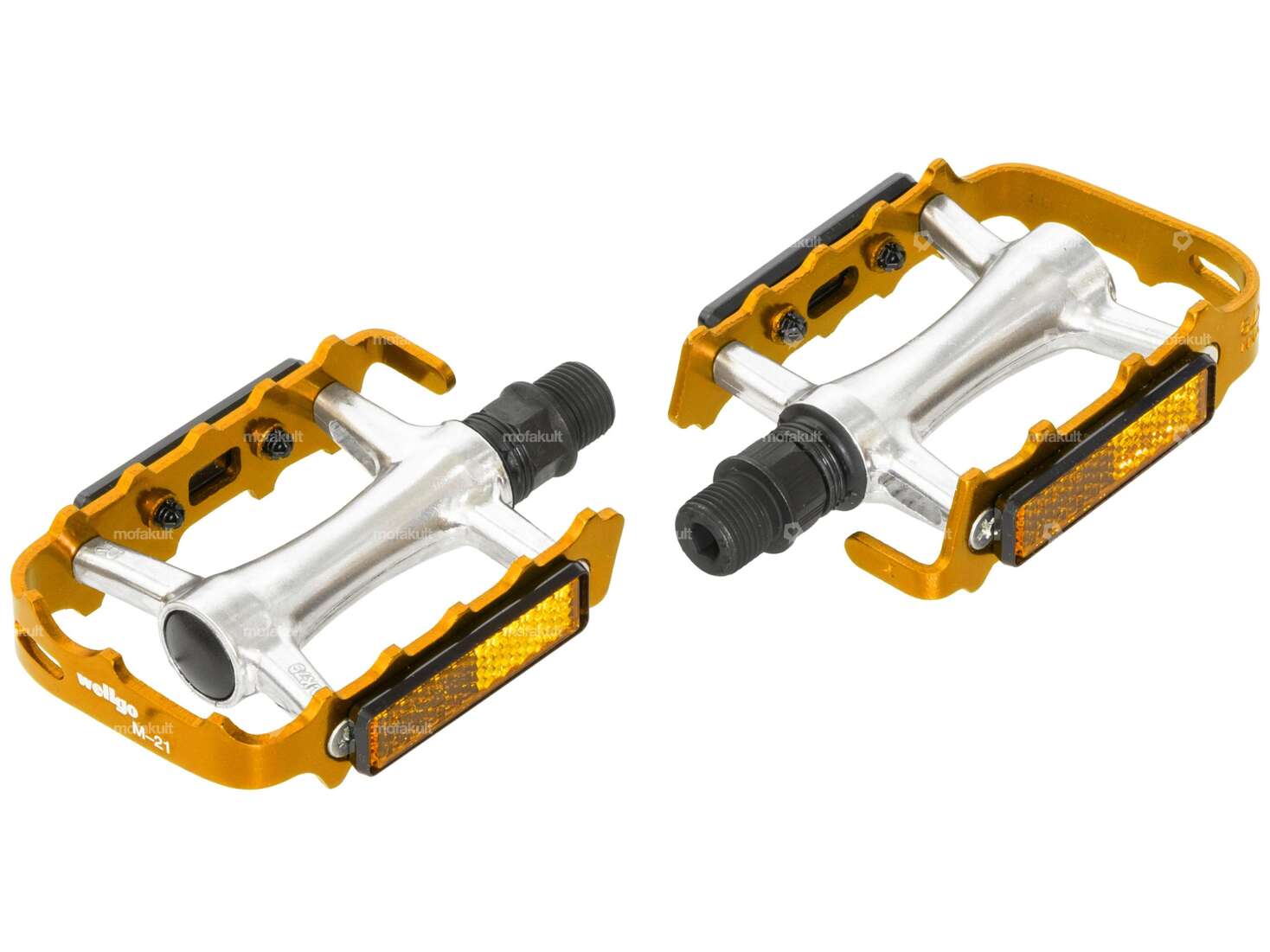 GPO Pedale Cross Alu gold eloxiert Carousel Image 1