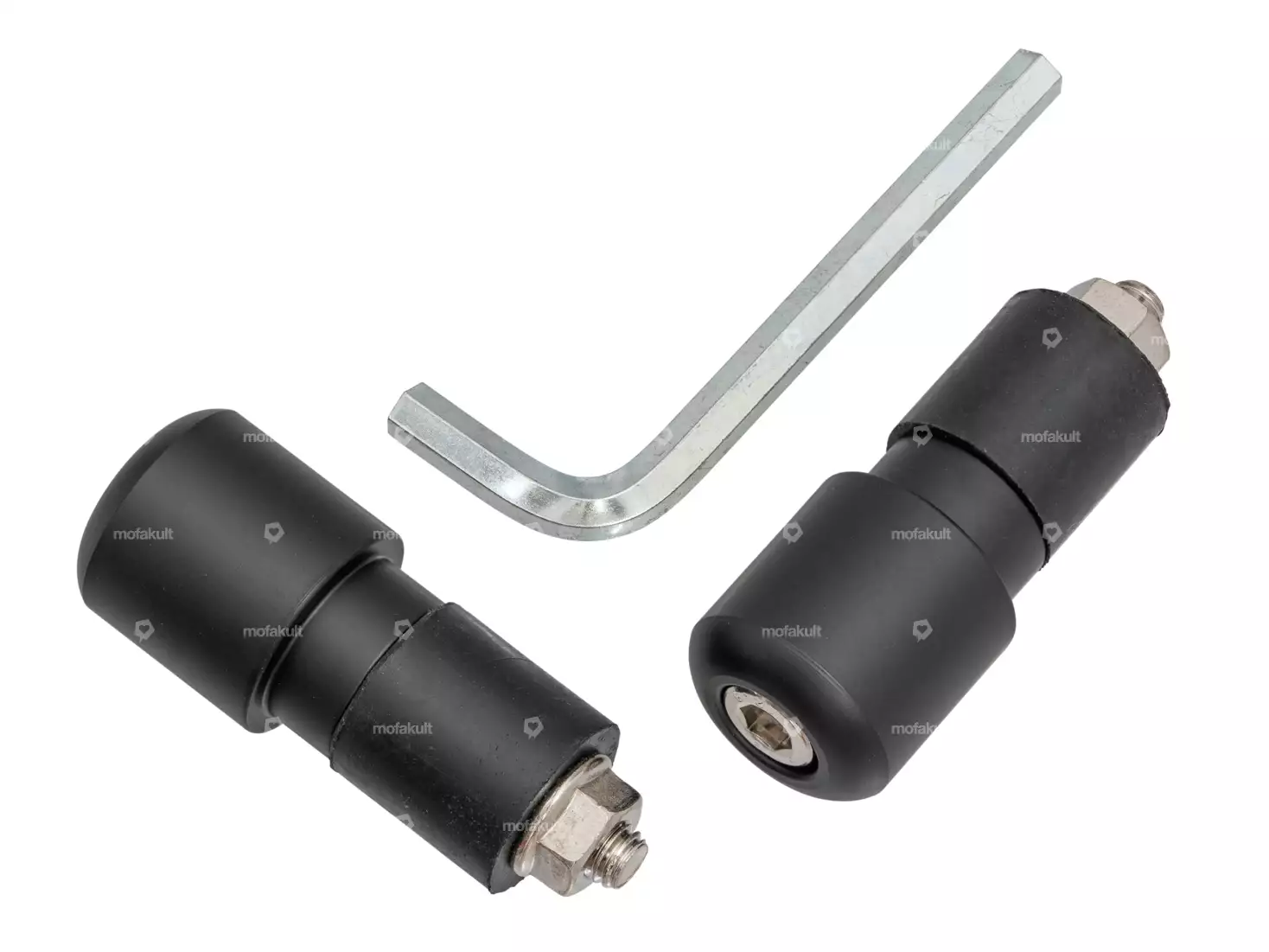 GPO handlebar end pin aluminum black matt (2 pieces) | mofakult