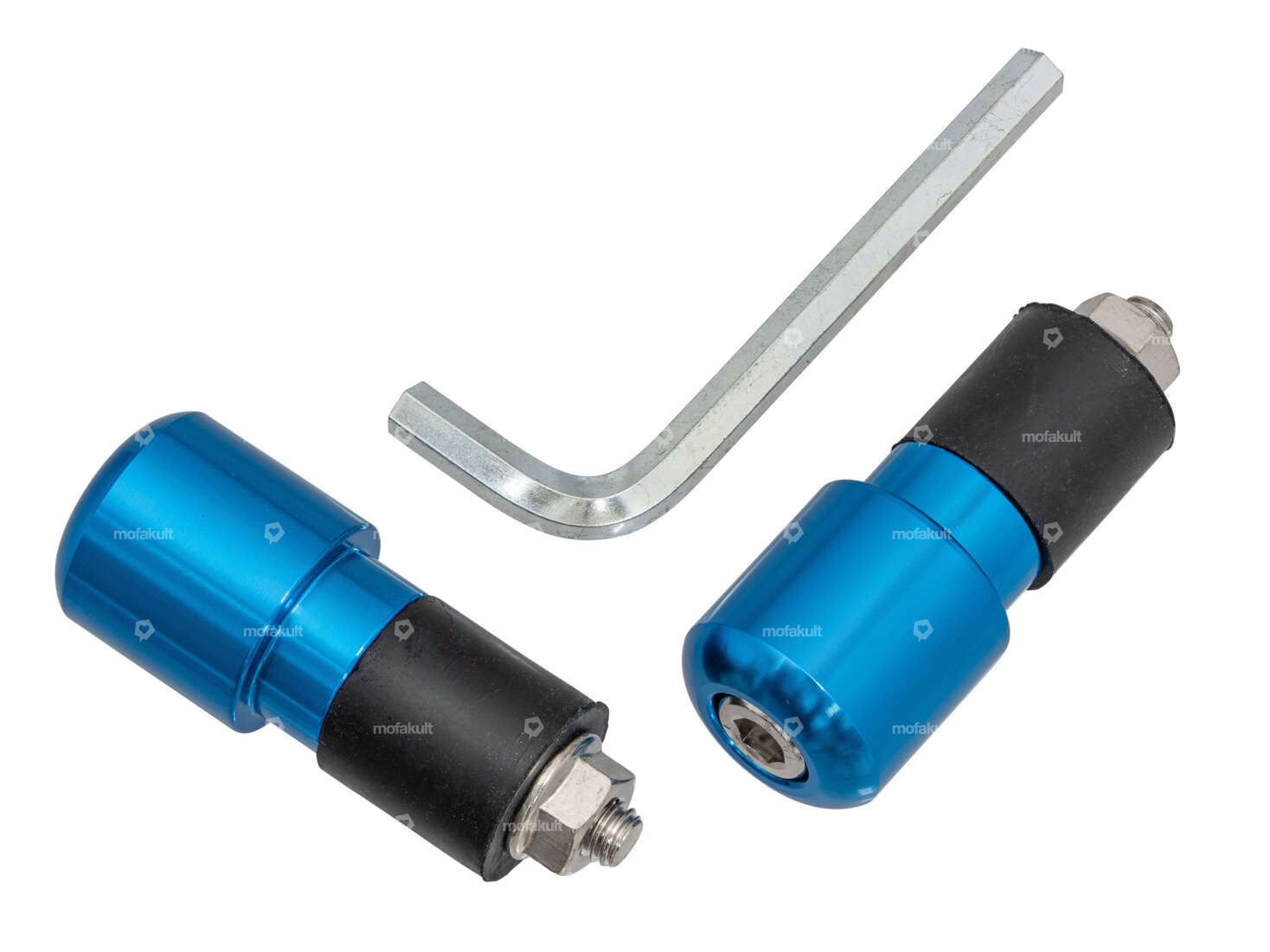 GPO perno manubrio alluminio blu (2 pezzi) Carousel Image 1