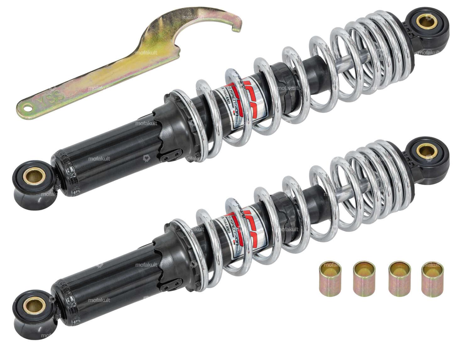 YSS shock absorber 30 cm black / chrome (oil pressure) Carousel Image 1