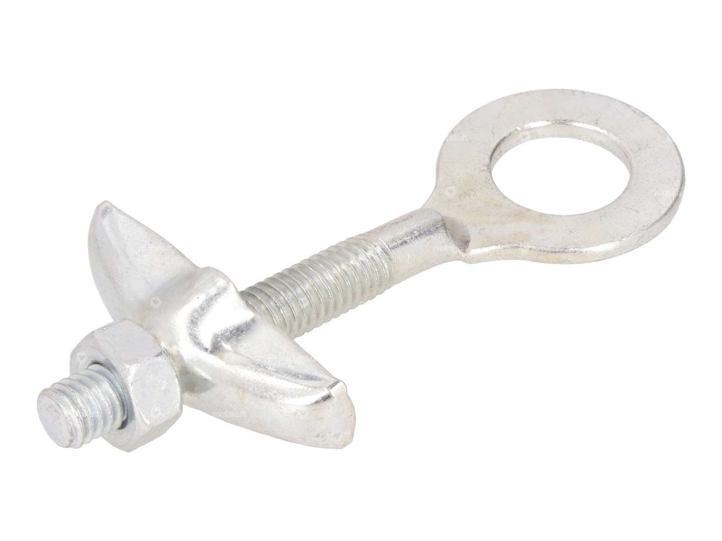 Morsetto per ruota Ø 12,3 mm M6 piastra di guida diritta zincata Carousel Image 1