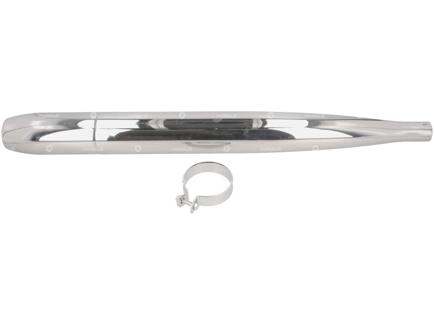 Exhaust cigar Ø 28 / 65 mm chrome Carousel Image 1