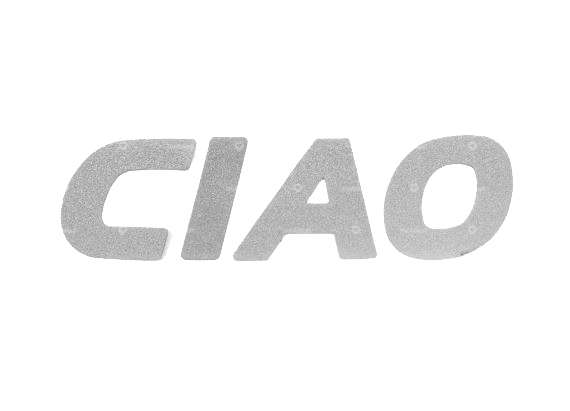 Scritte "CIAO" per tessuti e pelle Carousel Image 1