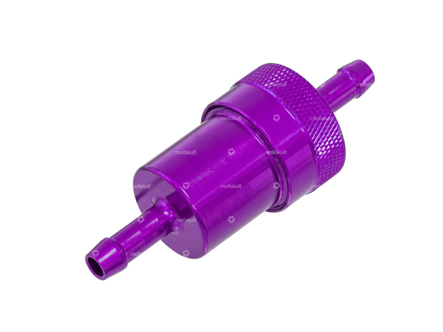 GPO fuel filter connection 6 mm aluminum violet (removable) Carousel Image 1