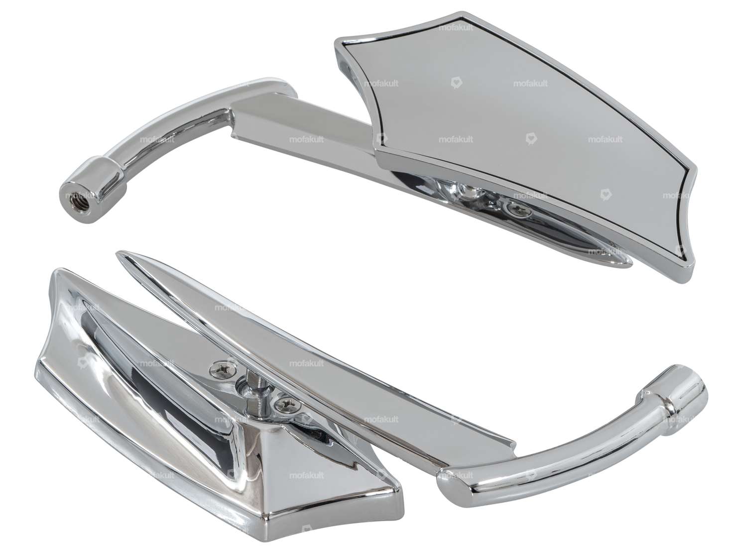 Set di specchietti "Future" destro e sinistro cromati Carousel Image 3