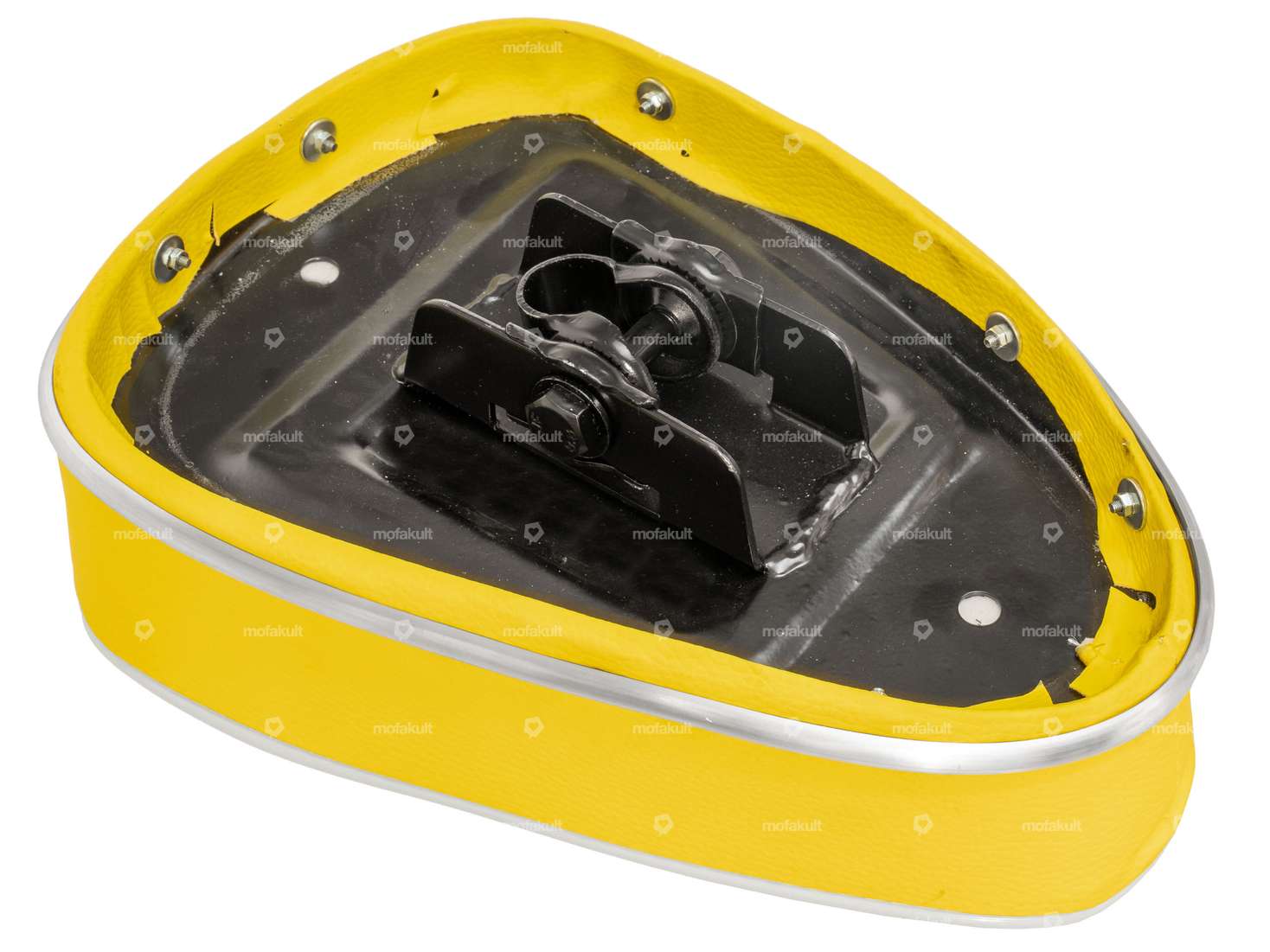 Sedile per ciclomotore giallo Carousel Image 3