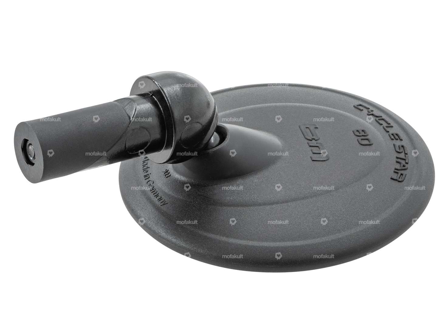 Specchio Bumm rotondo 8 cm versione plug-in nero Carousel Image 3