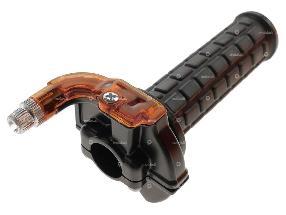 Lusito acceleratore twist grip corto nero / arancione Carousel Image 2