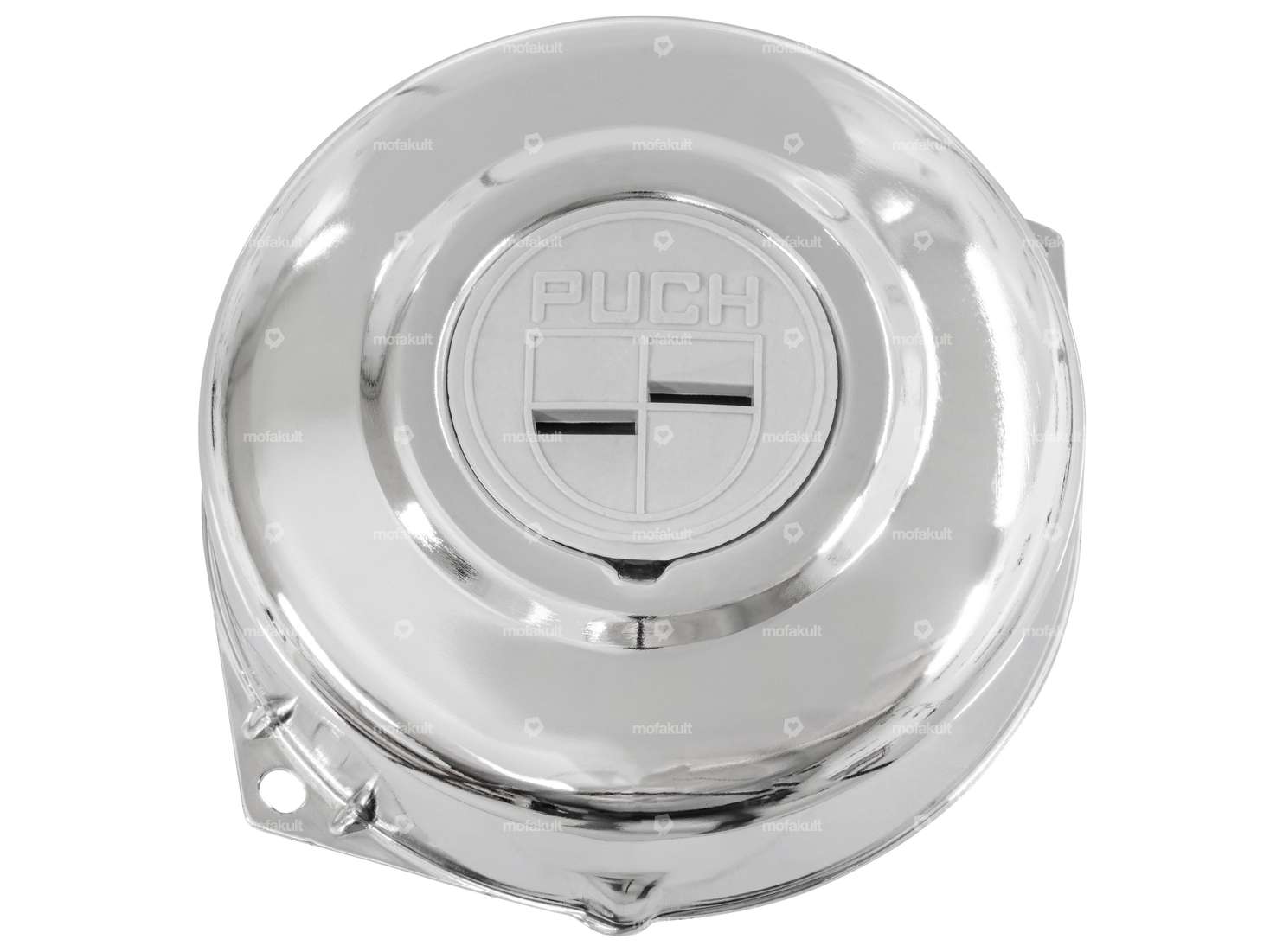 GPO coperchio accensione cromato emblema "Puch" grigio | Puch Carousel Image 1